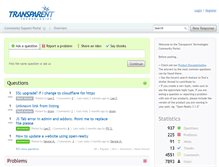 Tablet Screenshot of community.transparent-support.com